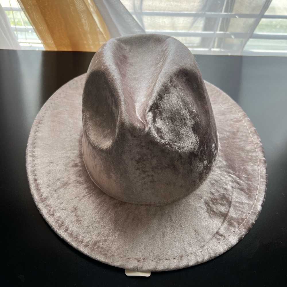 Velour Pink Fedora Hat